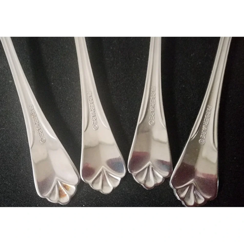 Farberware Bevel Teaspoons (4)  Stainless  6 1/4
